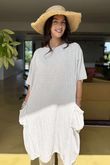 Made in Italy Milo Cotton Slouch Sac Dress Stone